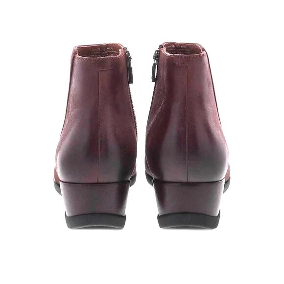 Dansko Serenity EU 39 US 8.5 - 9 Waterproof Wine Leather Wedge Booties Boots NIB - Picture 8 of 13
